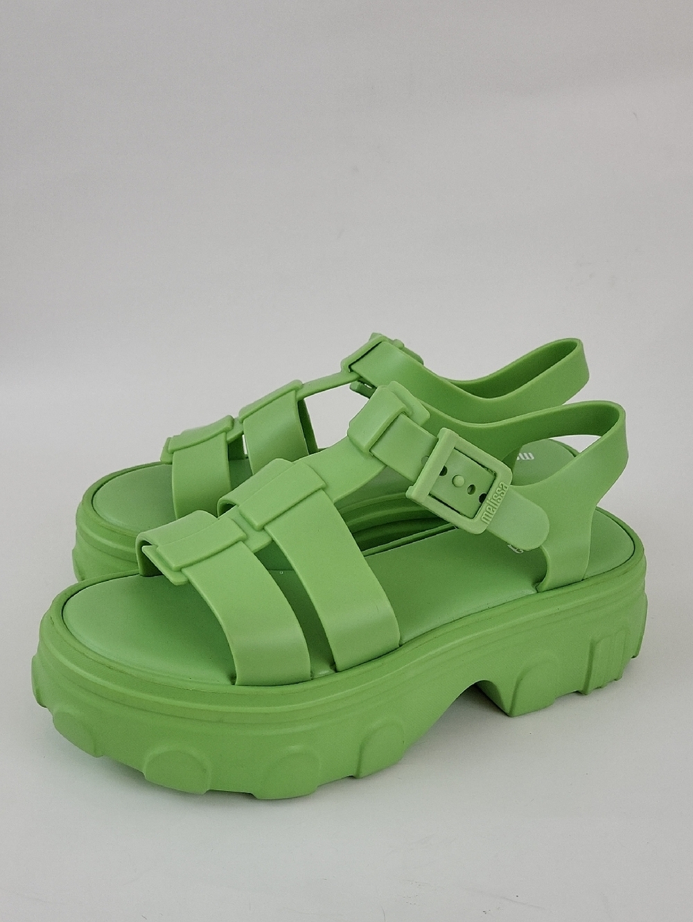 Melissa Ella Platform Strappy Sandals in Green Size 7
